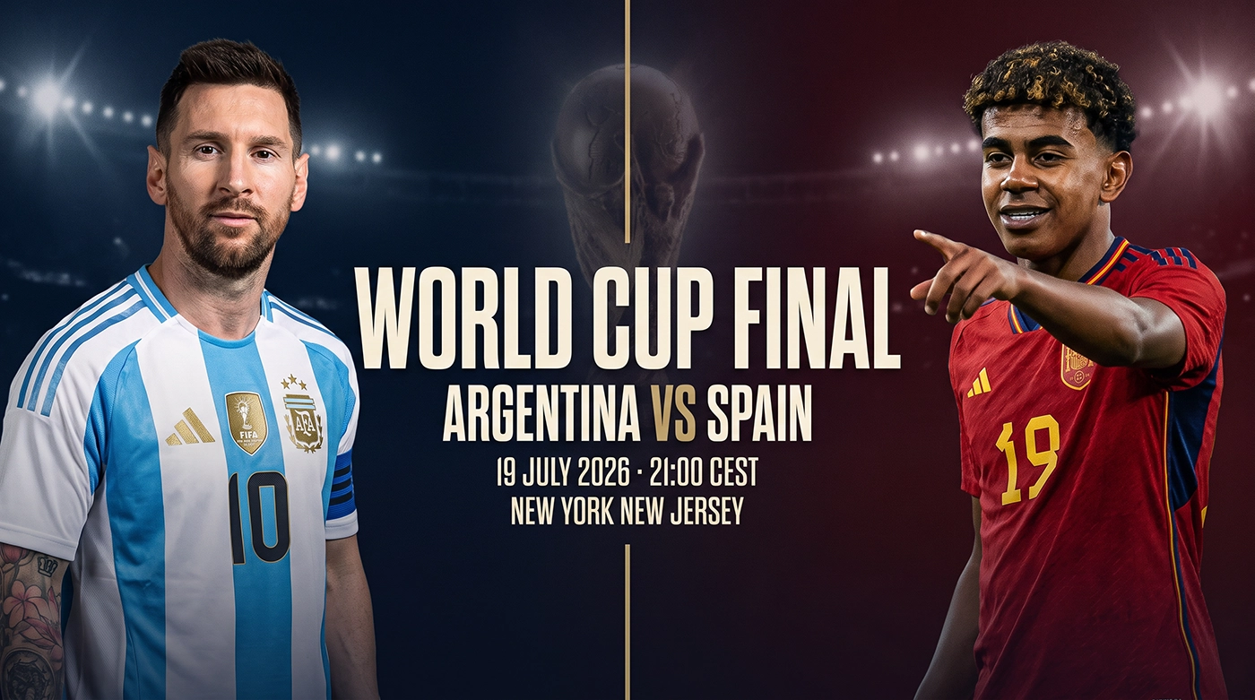 Lionel Messi and Lamine Yamal face each other before the Argentina vs Spain World Cup 2026 final