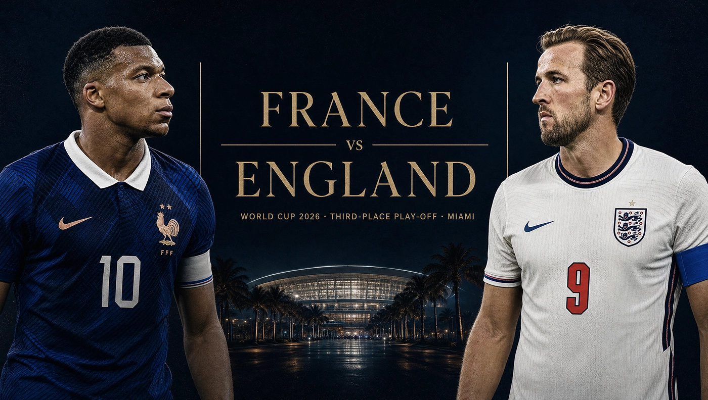 France and England face each other before the World Cup 2026 third-place play-off in Miami